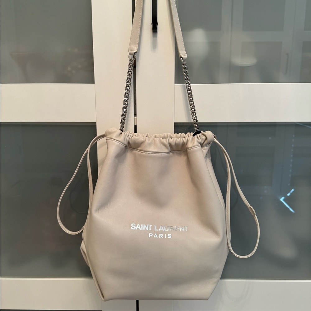 YSL leather bucket bag